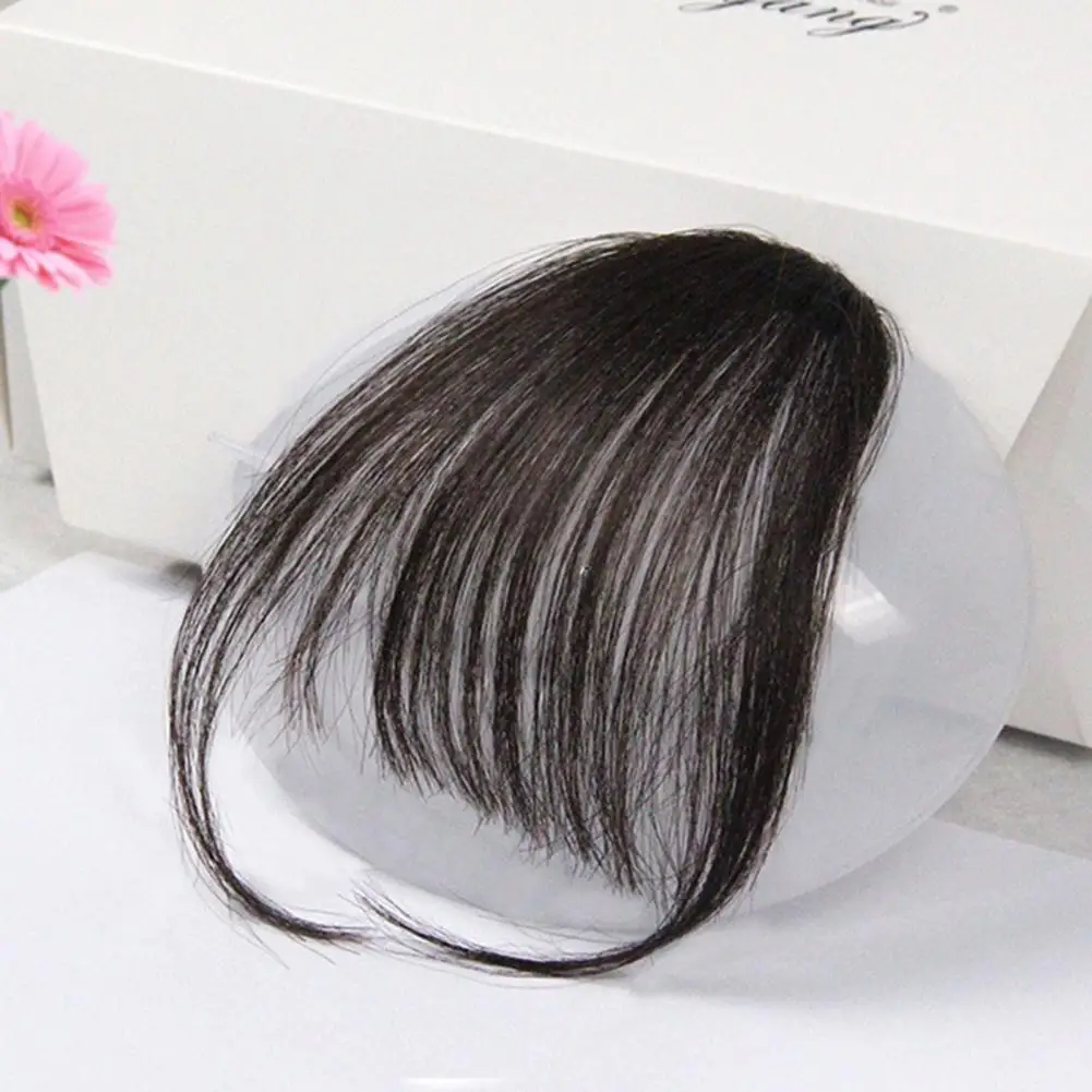 

Clip On Bangs Wig For Women Black/Brown Fake Bangs Hair Clip Air Curtain Wispy Curved Hair Extension With Clip Hairpieces Style