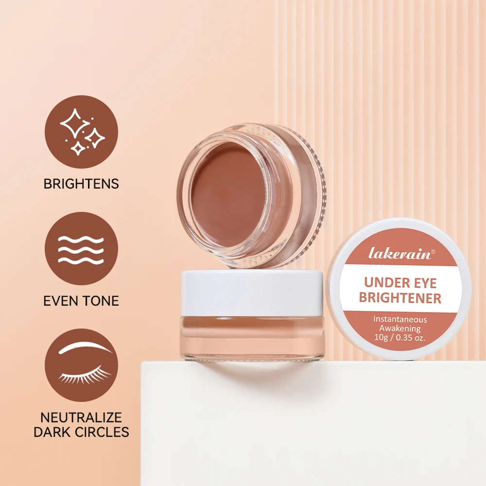 3 Colors Under Eye  Brightening Cream Moisturizing Conceal & Brighten Dark Circles Nourishes Eye Skin Professional Face Makeup