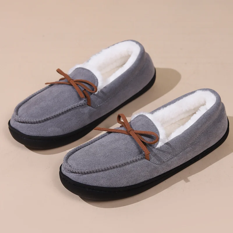 Women Flats Casual Warm Cotton Shoes New Winter Slip on Indoor Home Shoes Soft Flat Bottom Women Outdoor Cotton Padded Shoes