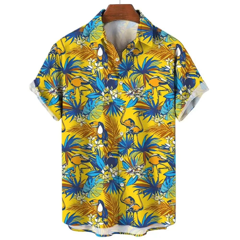 Camicie hawaiane da uomo 2024 stampe 3D grafica tucano camicie estive a maniche corte per camicie aloha unisex di moda stile hawaii