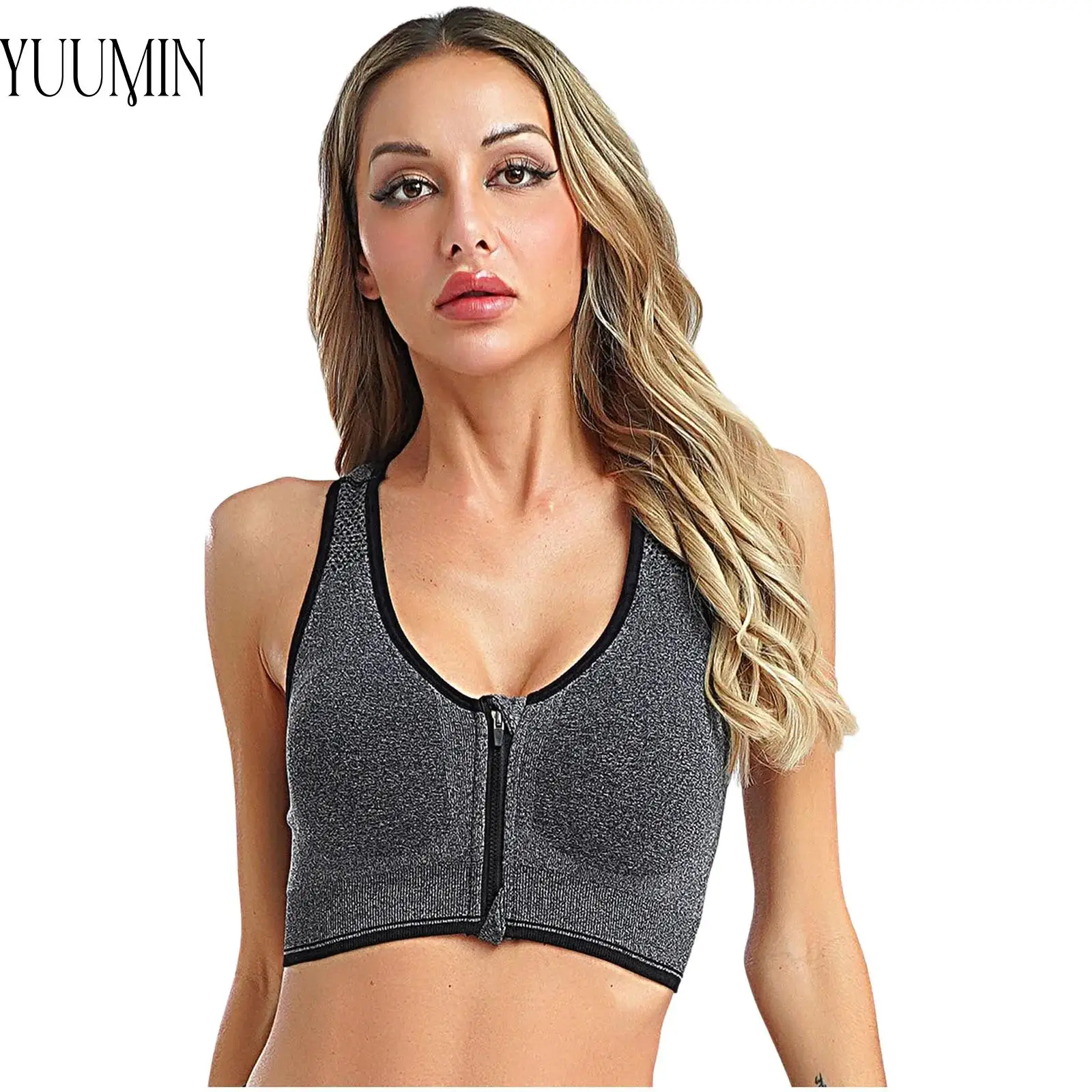 

Womens Sports Yoga Bra Sleeveless Moisture-Wicking Athletic Vest for Female Sports Workout Running Cycling Gymnastics Clothes
