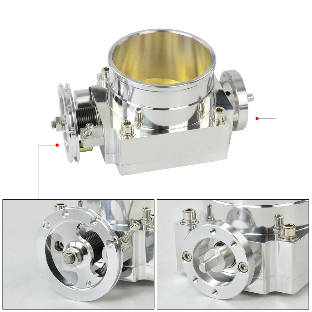 WLR - NEW 65MM 70MM 80MM 90MM THROTTLE BODY PERFORMANCE INTAKE MANIFOLD BILLET ALUMINUM HIGH FLOW
