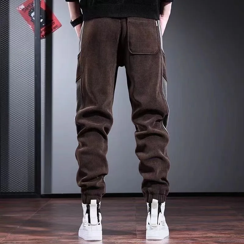 Spring Autumn Men's Trousers Japan Fashion Men Clothing Elastic Waist Cargo Pants Men Casual Streetwear Pocket Joggers Pants Men