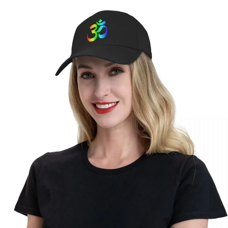 Gorra de béisbol con logotipo de Om Ohm para hombre y mujer, gorro ajustable de budismo, Yoga, deportes, Snapback, camionero