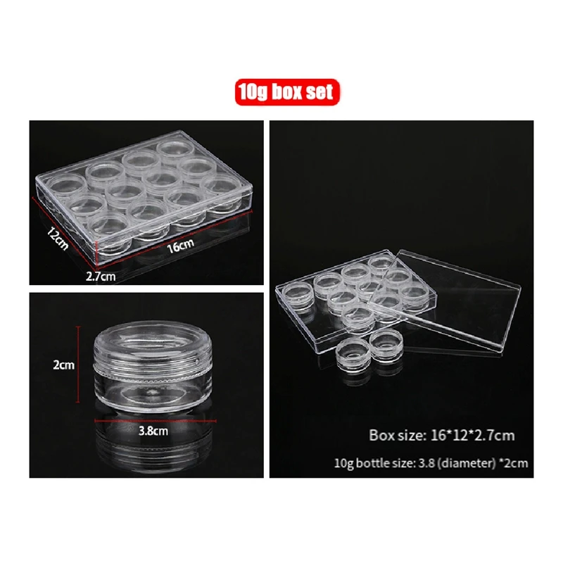 24Pcs Plastic Cosmetic Jar With 10G Clear Case With Snap Lids, Travel Storage Cosmetic Samples For Holds Lotions, Creams Durable