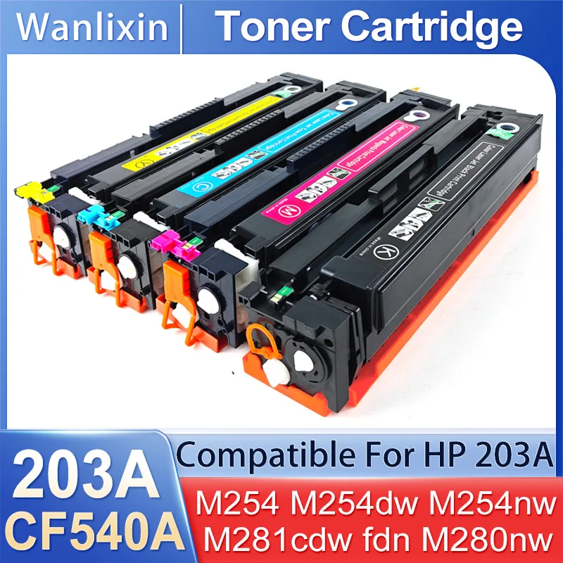 Compatible for HP 203A CF540A cf540 cf541a cf543a toner cartridge LaserJe Pro M254nw M254dw MFP M281fdw M281fdn M280nw Printer