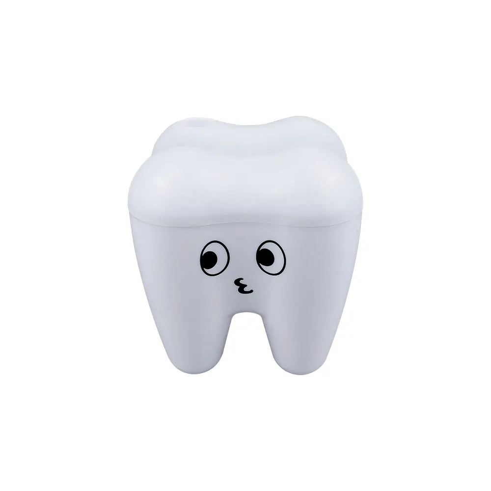 Cute Teeth Shape Storage Box Flosser Storage Case Placing Box Table Ornament Dental Office Decorations