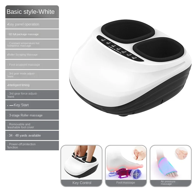 Foot Therapy Machine Fully Wrapped 6D Foot Massager Household Automatic Kneading Heating Foot Basic Button Design