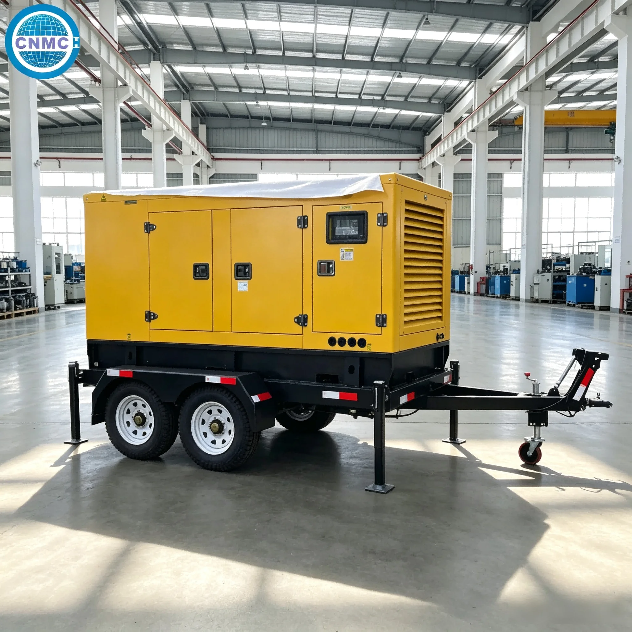 30kw 50kw 80kw 100kw 200kw Trailer Type Diesel Generator Three Phase 50HZ 60HZ Electricity Generator CE Certified Factory Use