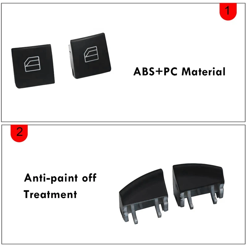 Couvercles de bouton de commutateur de fenêtre pour Mercedes Benz, W204, W212, C, E, classe Glk, magasins avant, réparation de commutateur de fenêtre droite, capuchons