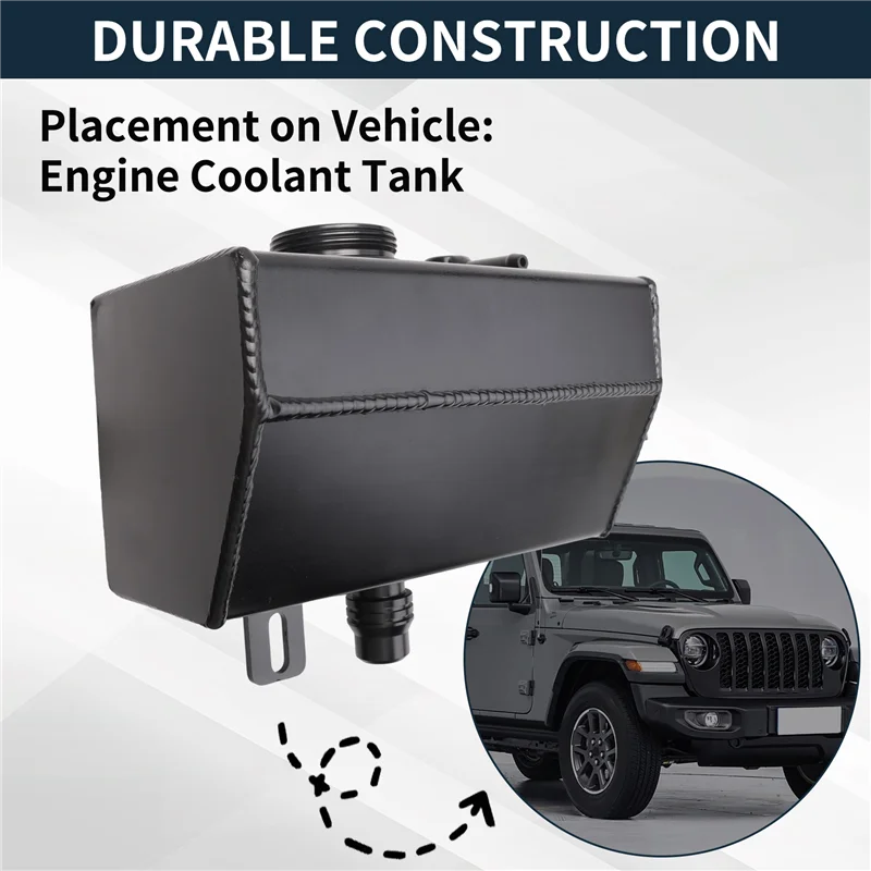 내구성 있는 자동차 부품 알루미늄 합금 엔진 냉각수 탱크 Forjeep Wrangler JL/JLU 18- Jeep Wrangler JL/JLU 엔진 냉각수 탱크