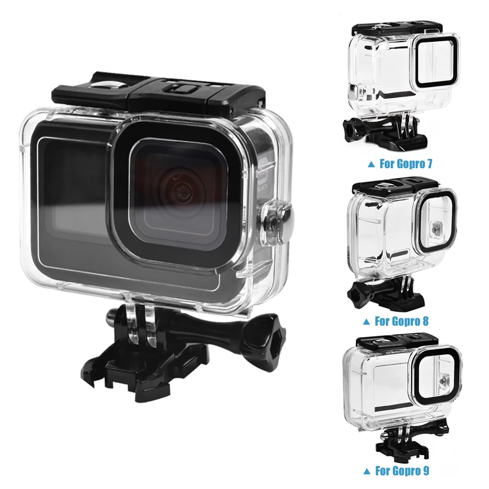 For GoPro 9 7 8 Case Waterproof 40M Housing Diving Protective For Go Pro 9 8 GoPro9 Underwater Cover Accessories