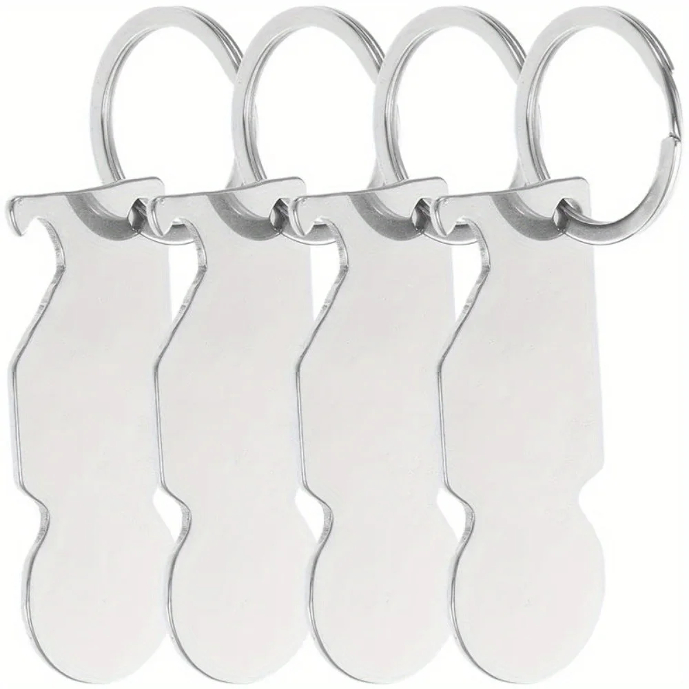 4 قطعة رموز عربة سلاسل المفاتيح عربة التسوق عربة الرموز حلقات المفاتيح أبازيم عربة الرموز Keyrings قلادة معلقة #4