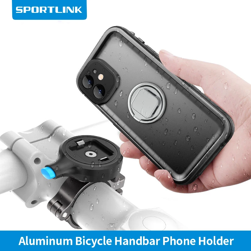 SPORTLINK Bicycle Handlebar Phone Holder Motorcycle Bike Mount Support With Phone Case For iPhone 15 14 13 SE 2nd 2020 3rd 2022