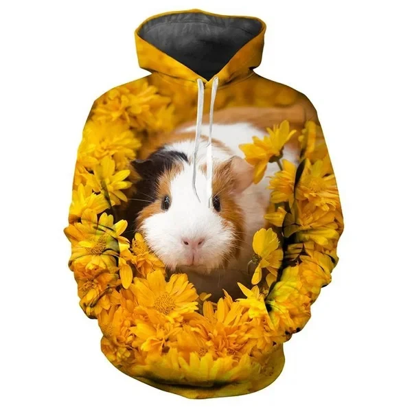 

Guinea Pig 3D Printed Hoodie Man/Women Casual Fashion Hooded Shirt Long Sleeves Pullovers Sweatshirts Oversized Unisex Clothing