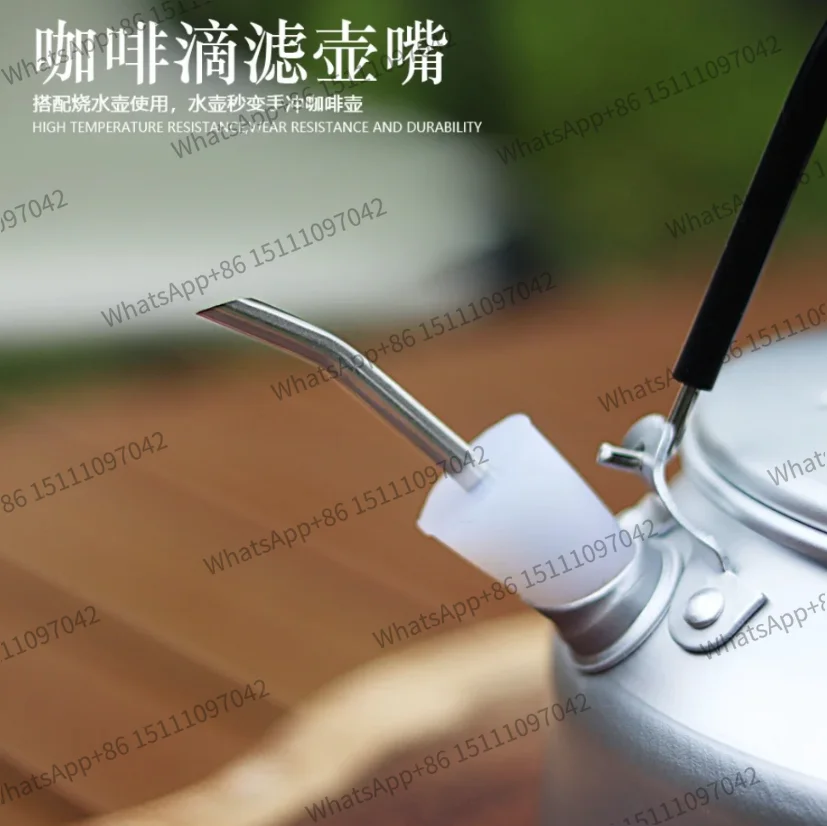 Outdoor Camping Kettle Ultra Light Aluminum Alloy Portable Coffee Pot Stainless Steel Extended Water Pipe Conversion Nozzle