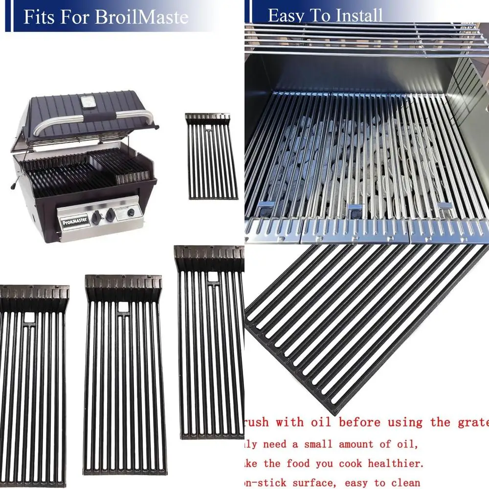 

3-Pack CC62503 Cast Iron Grates Compatible with BroilMaster D3, P3, S3, U3, G-3 Models
