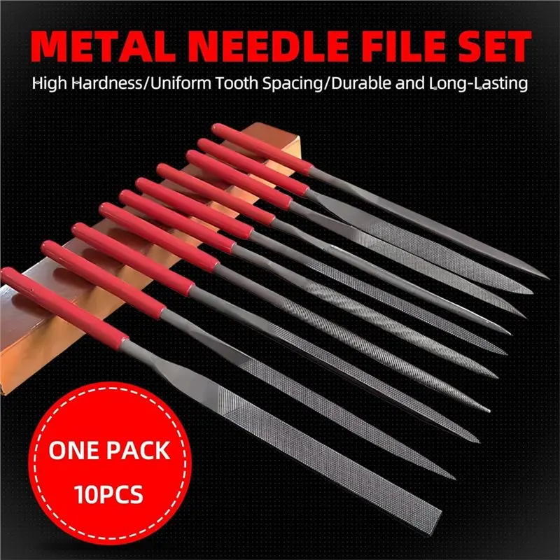 AB42-Jewelers File Set 10-Piece Miniature Metal Files For Jewelry Making, Ring Repair & Detailing