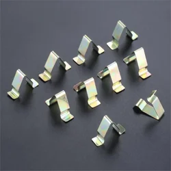 10Pcs Sliver Car Door Trim Panel Lining Clips Metal Interior Upholstery Retainer Rivet Auto Fastener Clip for Audi Seat Skoda