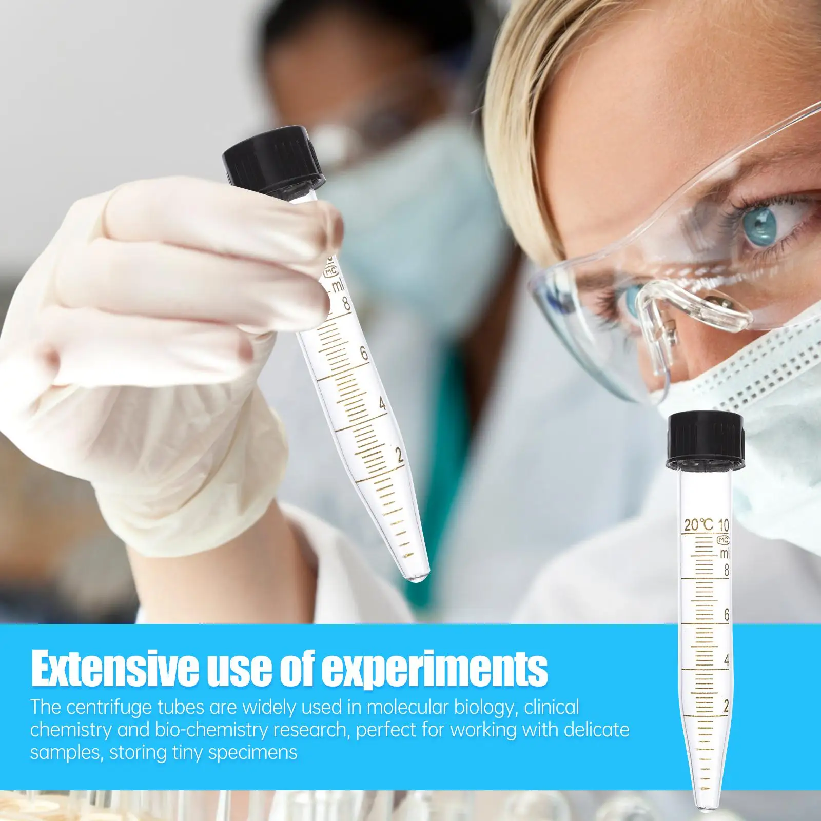 3 Stück Tube Lab Sample Glass Spiral Graduated Reagenzgläser Shots Experiment Tools