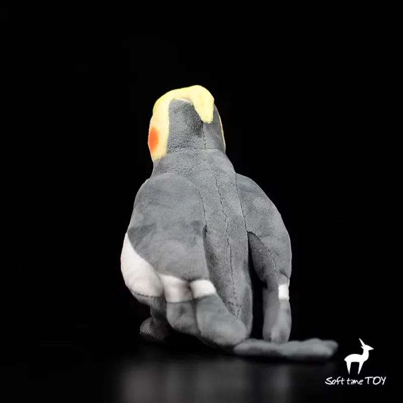 ZWY Grey Cockatiel Plush Toy Realistic Parrot Stuffed Animal Doll Soft Lifelike Bird Gift for Kids and Bird Lovers