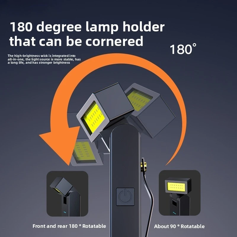 Multifunctional Mini Emergency Light Hiking Long Battery Life Portable Small Flashlight Rechargeable Magnetic Camping Light