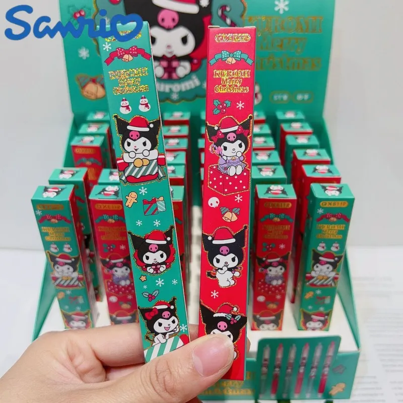 36pcs Sanrio Cartoon Pattern Kuromi Neutral Pen 0.5mm Cute Student Stationery Press Sign Pen Christmas Birthday Day Gift