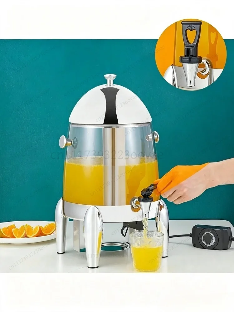 Df 12L Stainless Steel Coffee Dispenser with Tripod Transparent Heating Warming Soy Milk Bucket, Replacement Parts