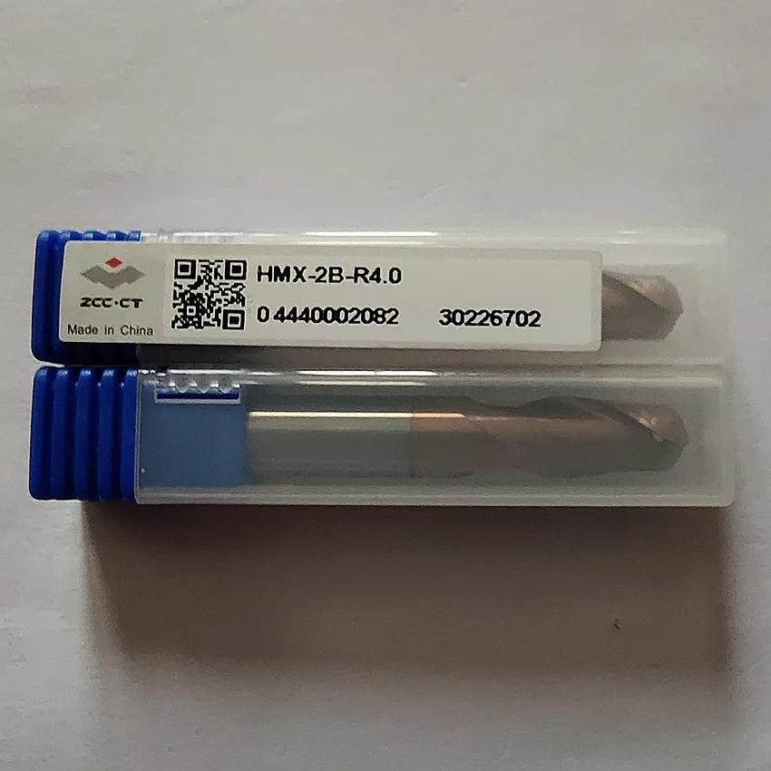 

HMX-2B-R4.0 ZCC.CT HMX-2B Two edge straight shank ball end mill D8.0R4.0*8*16*60 2F Ball Nose End Mill 2 Flutes Ball End Mills
