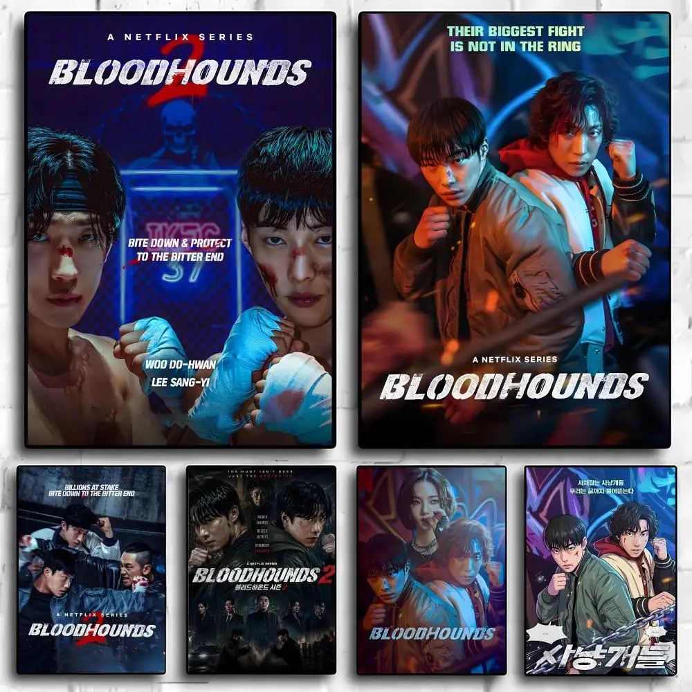 TV Series Bloodhounds Poster Poster Self-adhesive Art Waterproof Paper Sticker Coffee House Bar Room Wall Decor