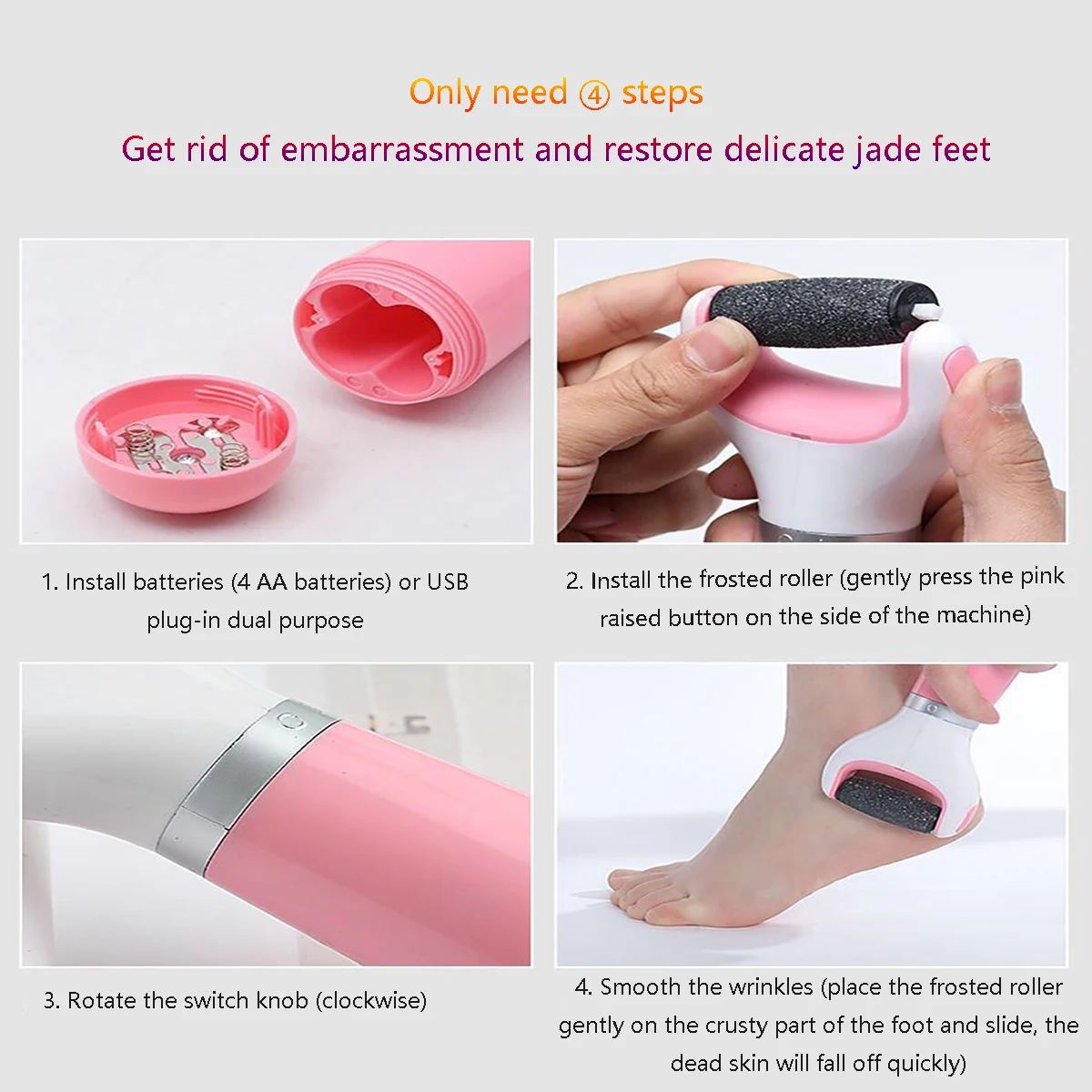 Electric Foot File Scraper Callus Remover Feet Professional Matte Pedicure Tools Foot Corn Removal Dead Skin Remover Foot Care