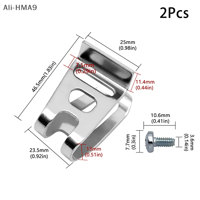 

2Pcs/Set Electric Drill Belt Clip Metal Hooks Wrench Accessories For 18V 20V Drill Driver N268241 N169778 DCD980 Hammer Impact