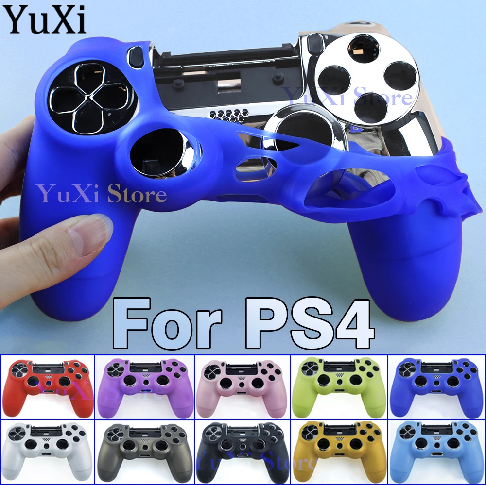1Pc Für PS4 Gehäuse Fällen Silikon Abdeckung Anti-slip Schutzhülle Haut Fall Für PlayStation 4 Gamepad Controller Shell abdeckung