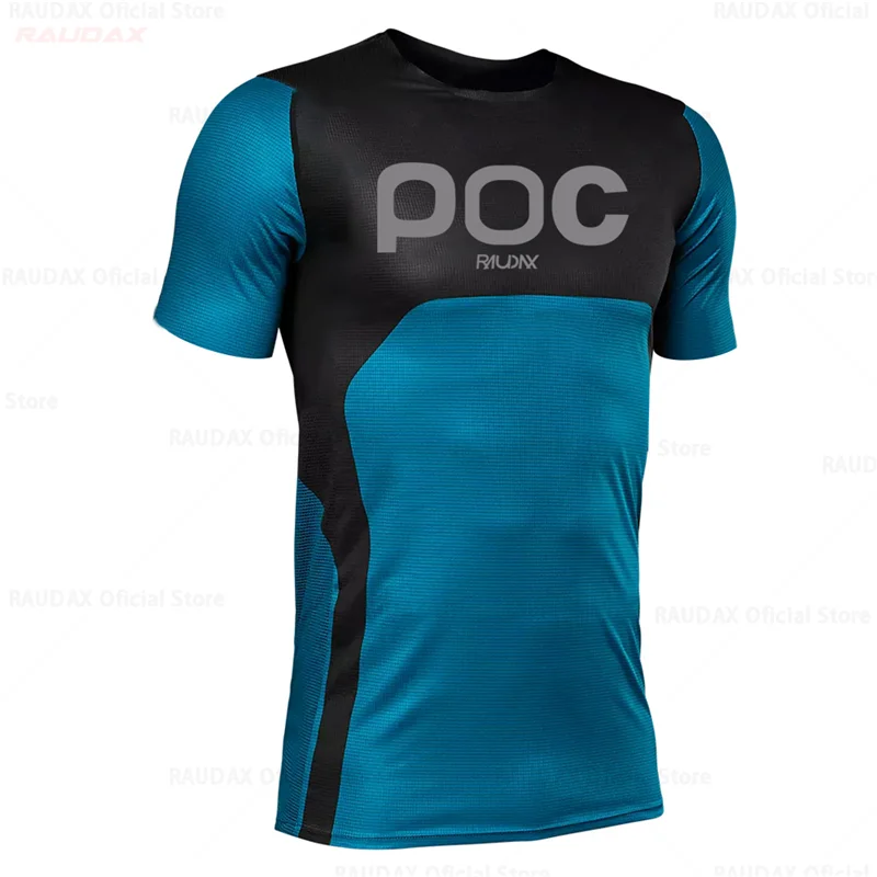 2023 Motorcycle RAUDAX POC Team Downhill Jersey MTB Offroad DH MX Bicycle Shirt Cross Country Mountain Bike Cycling Jersey