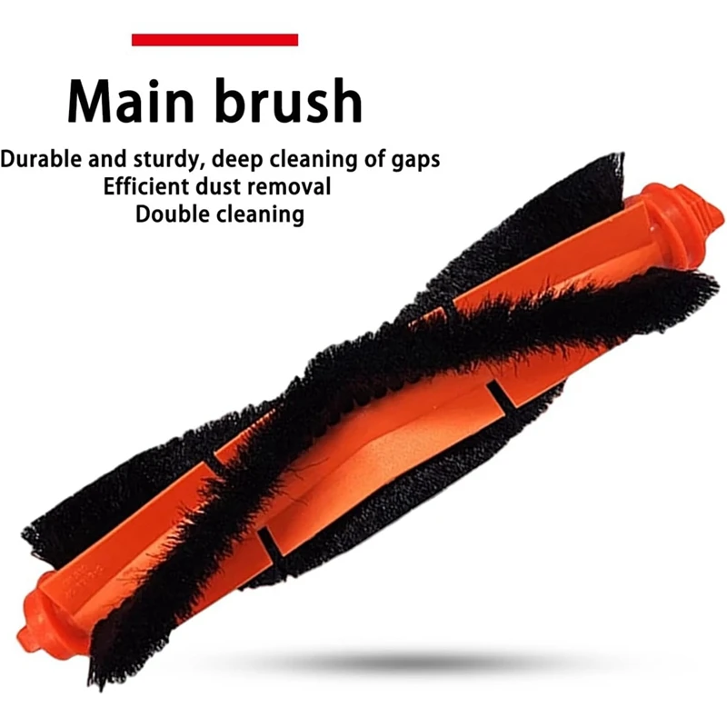 A44F-استبدال عدة اكسسوارات ل Xiaomi روبوت فراغ S20/D106 أجزاء الجانب الرئيسي فرشاة فلتر HEPA ممسحة القماش