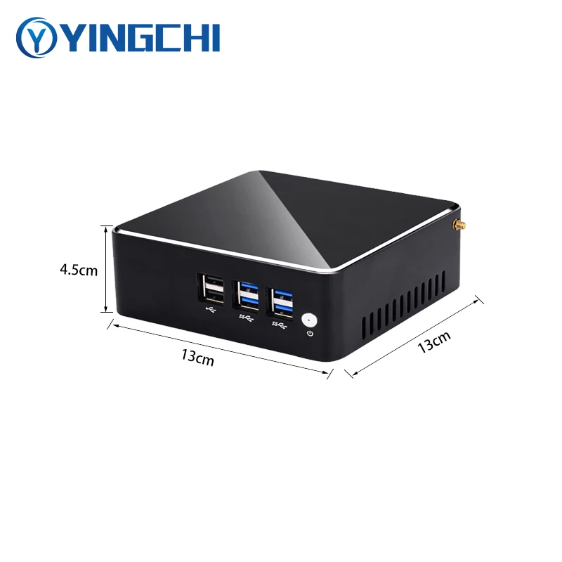 YINGCHI Mini komputer Intel Celeron 2955U Pentium 3556U HD i VGA podwójne porty Home Home biura na biurko komputer