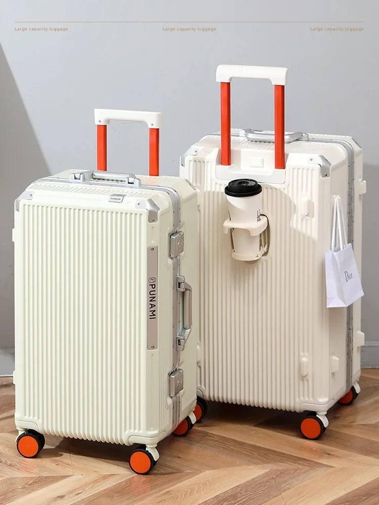 

Aluminum Frame Lage Suitcase 2024 New Multi-Functional Tee Seven Split Travel Suitcase Strong for Men And Women
