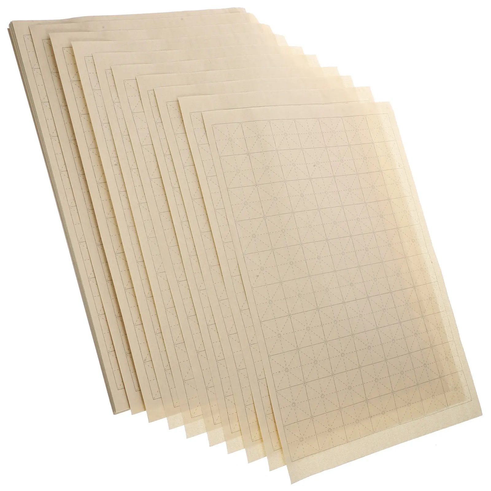 100Sheets Chinese Calligraphy Practice Paper Zi Ink Friendly Thickened Rice Paper Writing Sheets Calligraphy Supplies