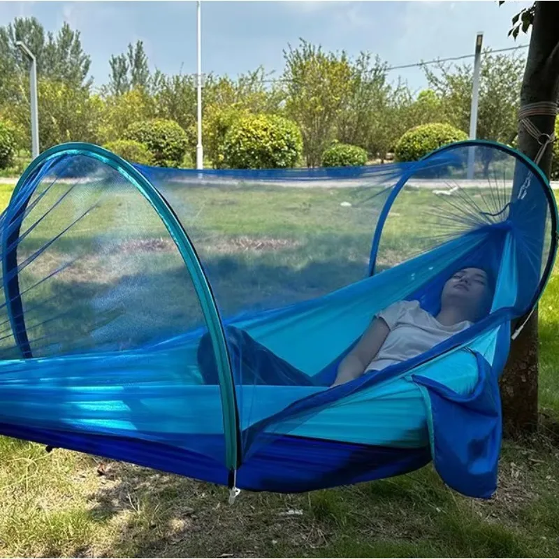 

Outdoor Portable Lightweight Folding Hanging Hammock With Mosquito Net Swing Travel Hiking Camping Durable Hanging Hammock Bed