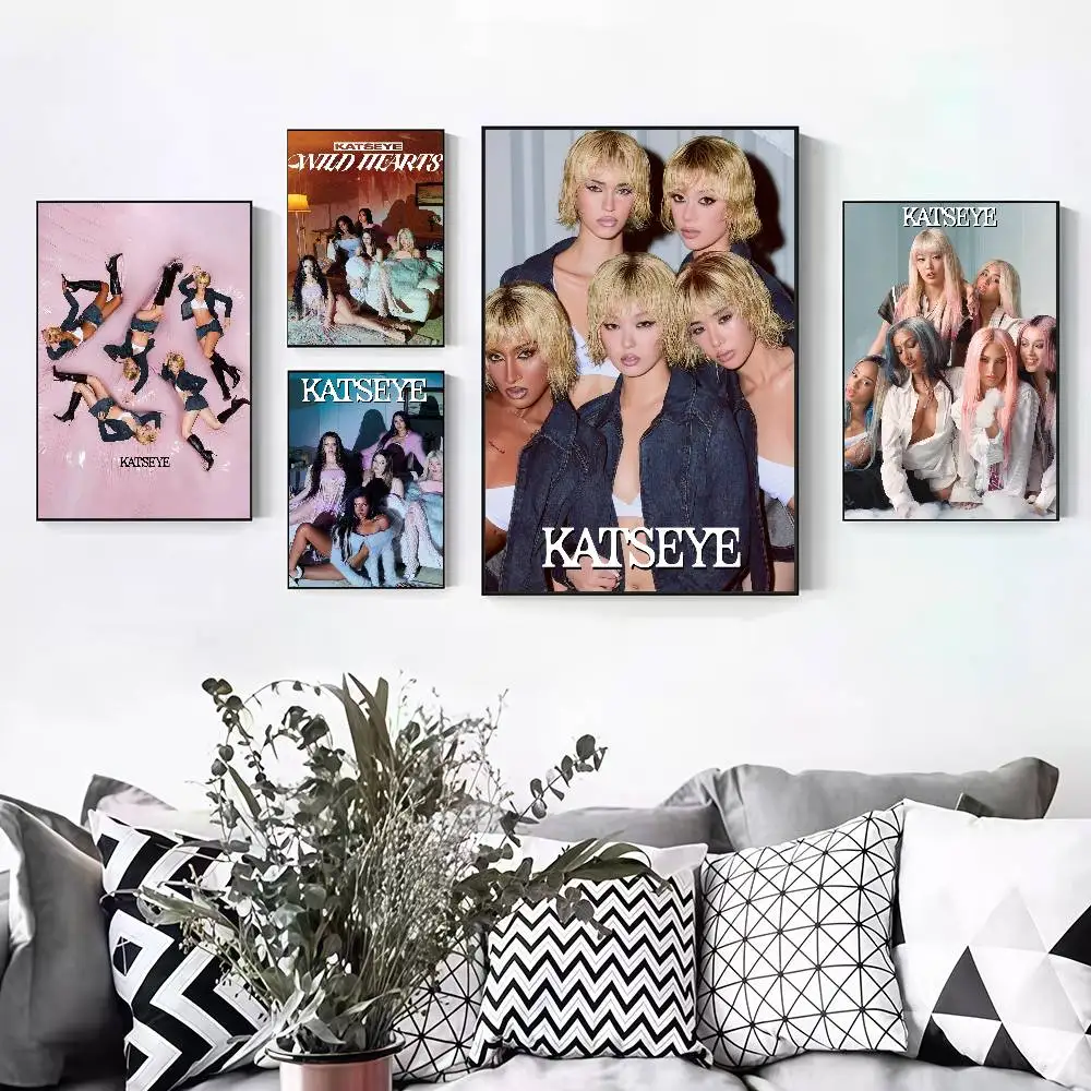 Girl Band K-KATSEYE WILD Peelable Self-adhesive Poster Stickers Are Suitable For Frameless Wall Decoration In A Room