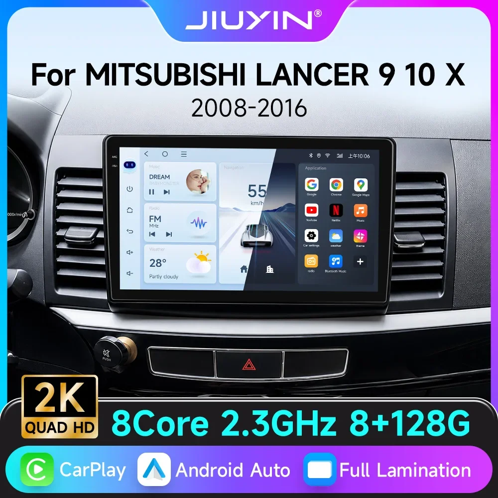 Android Car Radio Video Player for MITSUBISHI LANCER 9 10 X 2008-2016 9 Inch Stereo Audio GPS Player with Carplay Auto Screen