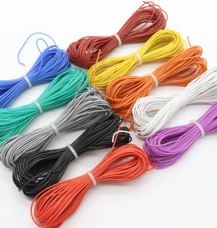 Wholesale 1/5 Meters Heat-Resistant Cable Soft Silicone Wire 3239 28AWG 26AWG 24AWG 22AWG 20AWG 18AWG RoHs Tinned Conductor 3