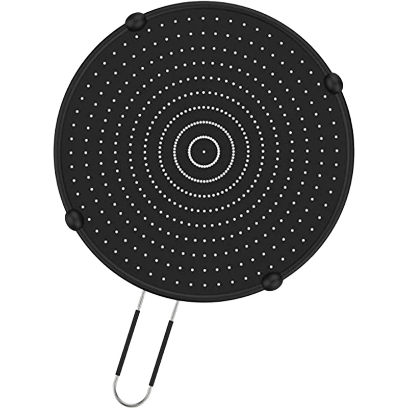 

Grease High Heat Resistant Oil Splash Cover Cooking Frying Pan Cast Iron Skillet Pot