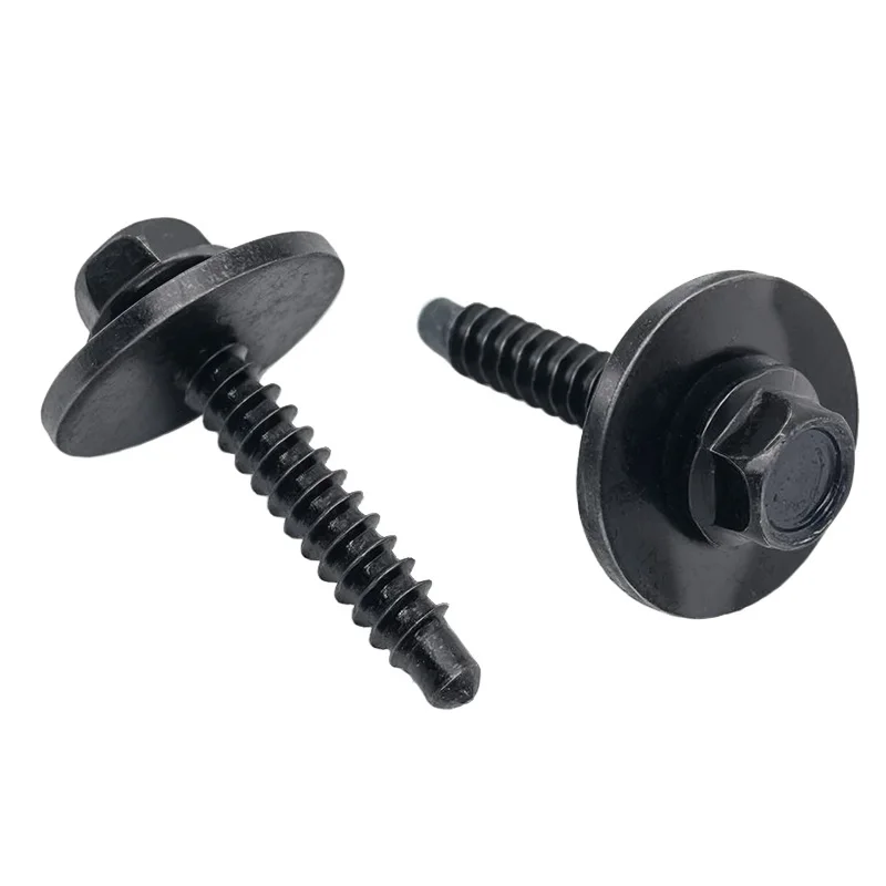 Car Black Metal Bolt Splash Shield Fender Liner Screws 11570498 for GM Buick Cadillac Chevy GMC 2010-On view 2