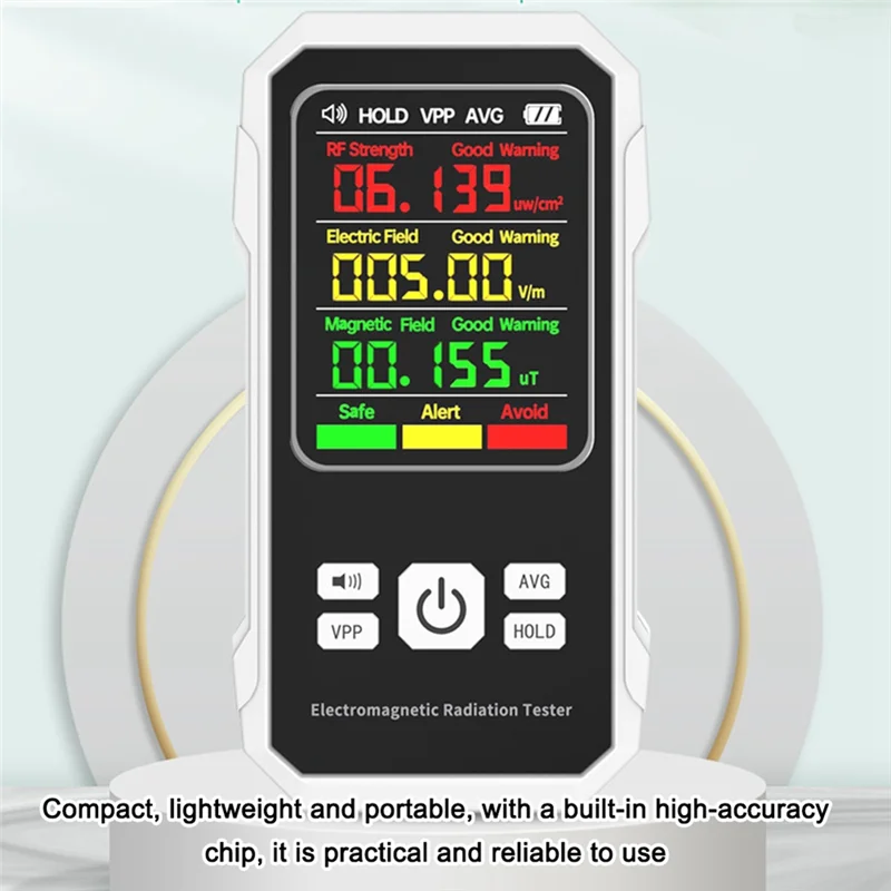Hot-Electromagnetic Radiation Detector Electric Magnetic Field Tester Meter RF Strength Detection Device With Sound Alarm
