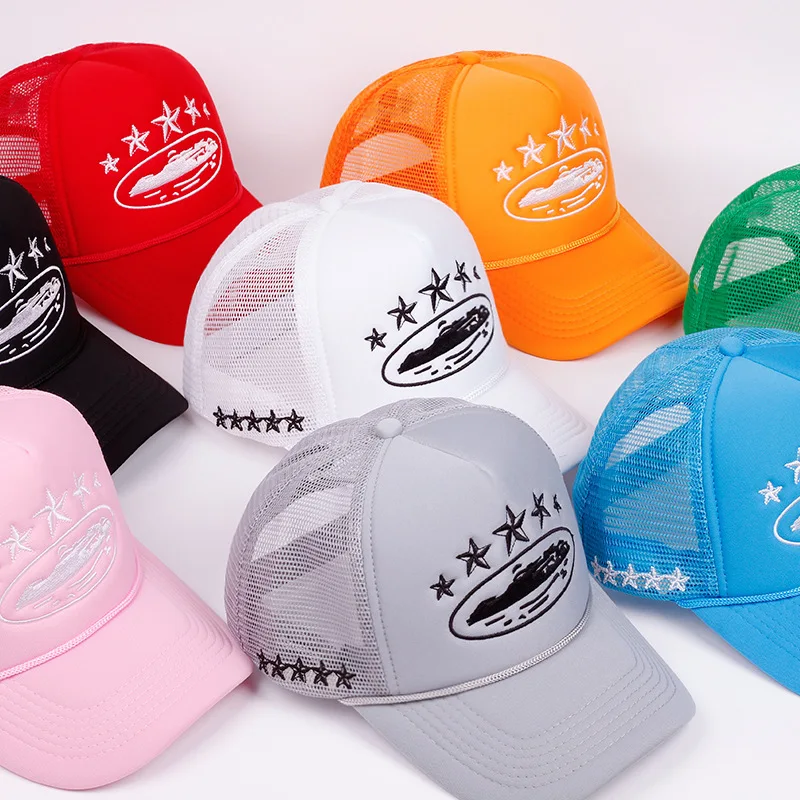 جديد للجنسين طباعة قبعات البيسبول جديد للجنسين الهيب هوب تنفس الشخصية ظلة شبكة تنوعا الشارع موضة قبعات سائقي الشاحنات