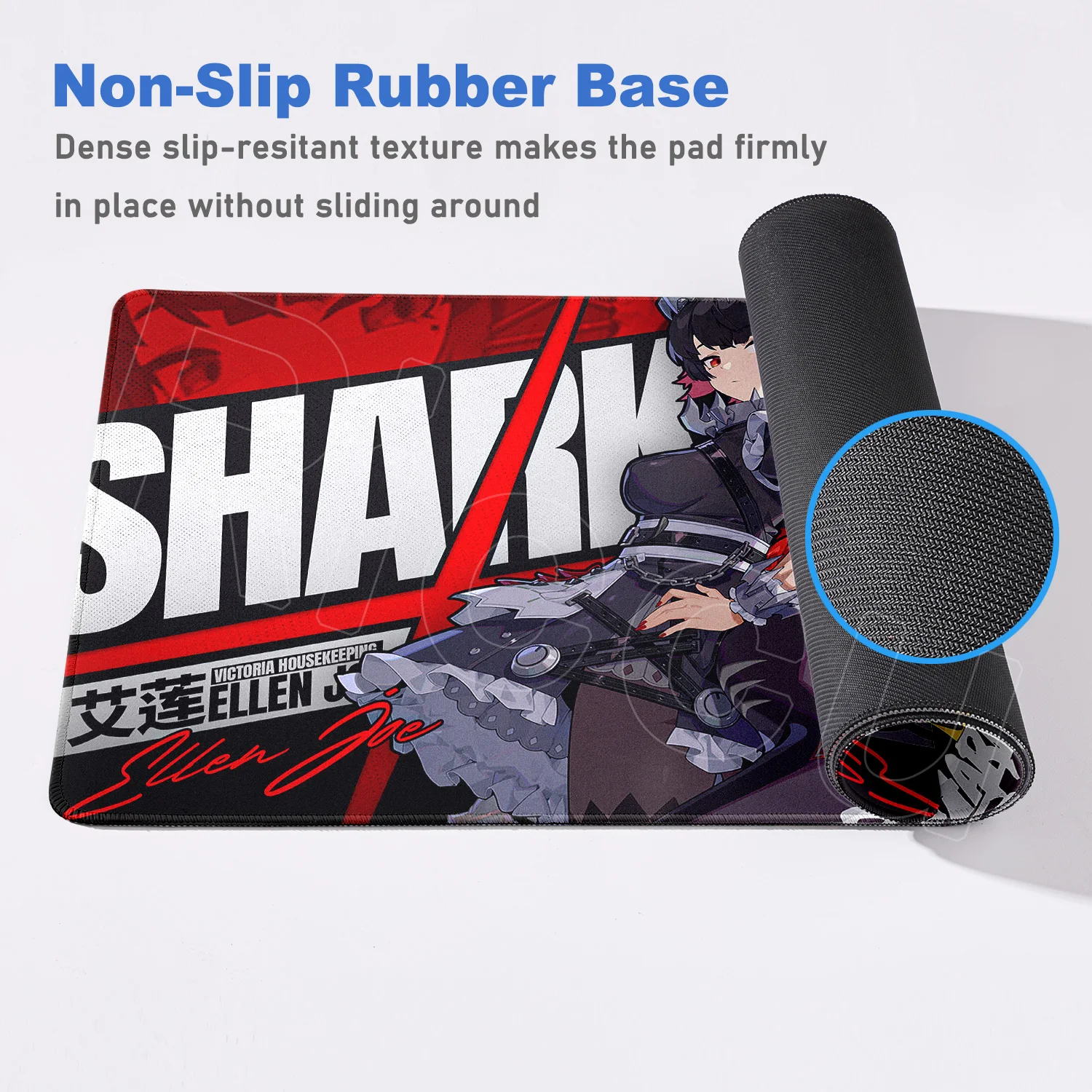 Large Laptop Gaming Zenless Zone Zero Mouse Pad 900x400mm Stitch Edge Thicken Playmat Kawaii Ellen Joe Speed Keyboard Table Mats