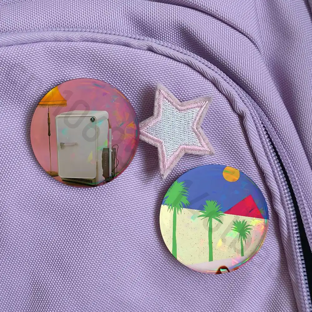 Rock Band C-Cure 58mm Badge Brooches on Backpack Clothes Handmade Round Enamel Pins for Jewelry