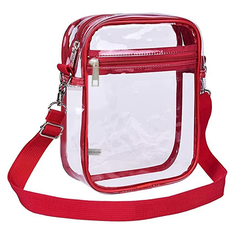 Borsa a tracolla trasparente Borse per cellulare da donna a spalla singola in PVC Borsa quadrata piccola impermeabile versatile e semplice