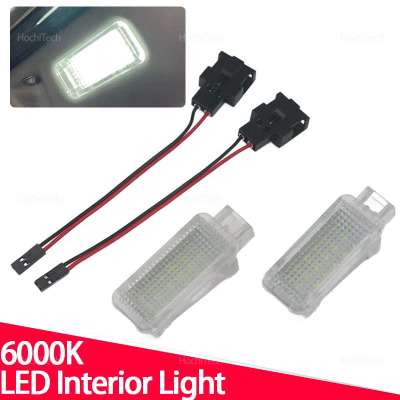 Innenleuchte für Audi A3 8P A4 B6 B8 A5 A6 C5 A8 Q5 Q7 TT 2x weiße Kofferraumleuchte LED-Tür-Höflichkeitslichtlampen